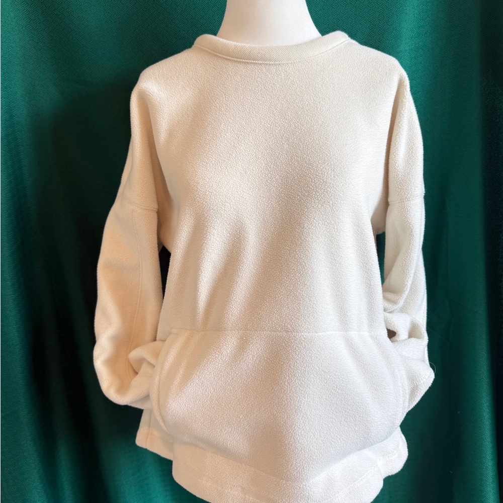 Vintage Oobe Fleece Pullover Large Cream Cozy Sweatshirt Outdoor Heritage